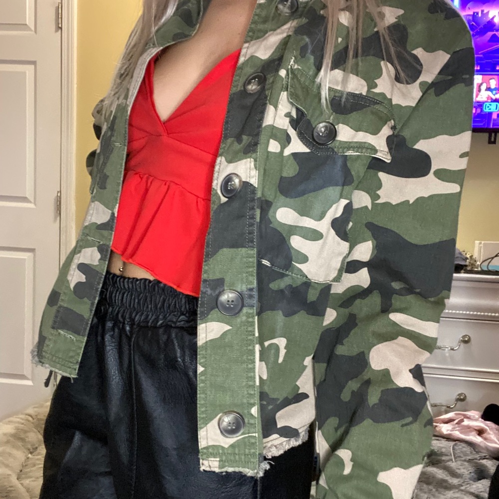 Camo jean jacket